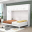 Grand lit escamotable avec armoires et tablettes-744427619