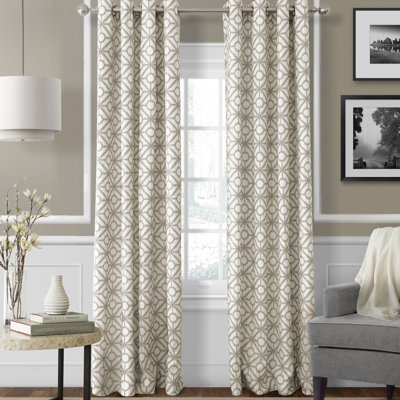 Crackle Semi Sheer Curtain Single Panel