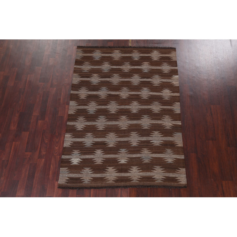 Tapis kilim à teinture naturelle fabriqué à la main 5 x 7