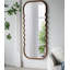 Miroir surdimensionné en bois 31,4 x 1,4 x 74 po avec cadre brun unique
