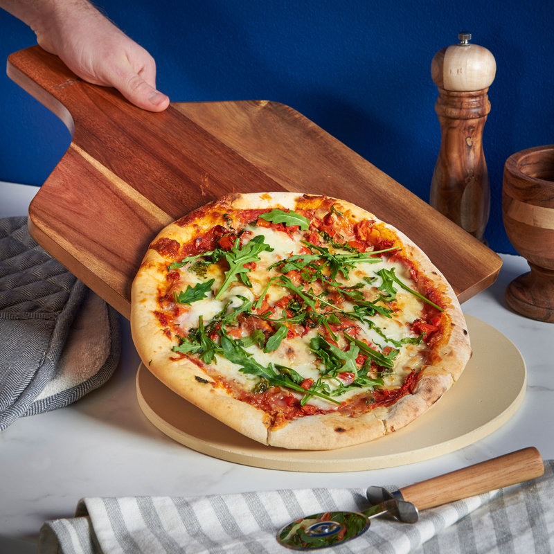 VonShef 3 -Piece Wood Pizza Kit