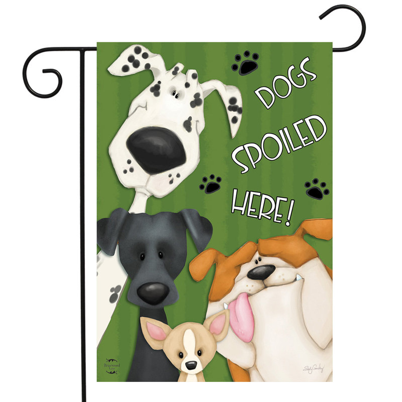 Drapeau de jardin pour chiens gâtés