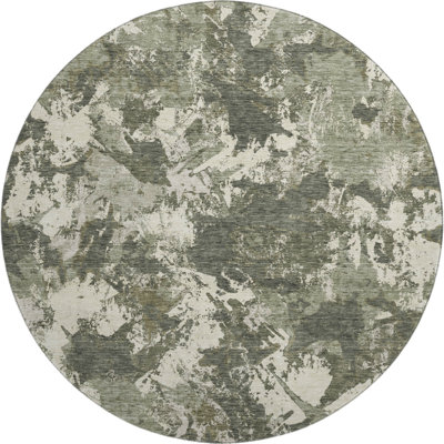 Premium Machine Washable Prisco Olive Rug