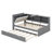 Solid Wood Daybed Frame With Trundle, Upholstered Storage Headboard, Shelves And Rotatable Board-598068232-598068235