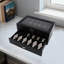 Jewelry Watch Display Box 24 Slots 2-Layer Mens Case Glass Top Organizer Gift
