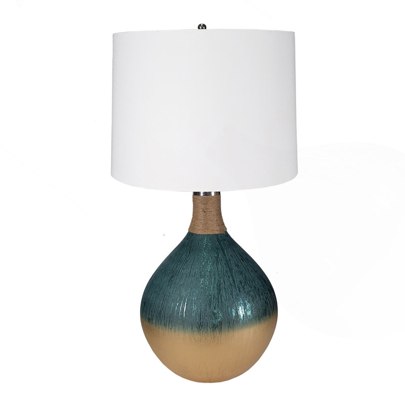 Lampe de table en verre D16x28,5 "