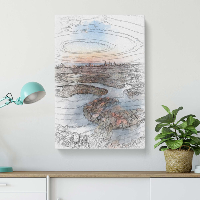 Australia's Gold Coast In Abstract - Wrapped Canvas Print, 60cm H x 40cm W x 3cm D