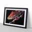 Red Chameleon Lizard in Abstract - Picture Frame Graphic Art Print-55771901-55771905