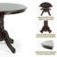 Ensemble de table de salle à manger 5 pièces, 4 chaises Yumiko en bois massif avec table ronde Rolf, ensemble de cuisine pour 4 personnes, ensemble de salle à manger-1473955546