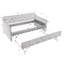 Lit de jour rembourré avec couchette escamotable et conception de chargement USB