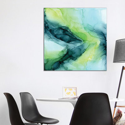 Aqua Lime by Elizabeth Karlson - Wrapped Canvas Print