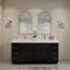 Ensemble de meuble-lavabo double 72 po avec tiroirs et portes-70381266
