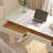 Cream-Style Rock-Panel Desk with Spacious Storage-1330758882