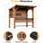 Aura 6.5 ft. x 8 ft. Cedar Wood Outdoor Entertainment Gazebo Bar With Hardtop Galvanized Steel Roof, Powerport,Bar Table And Foot Rest Rail