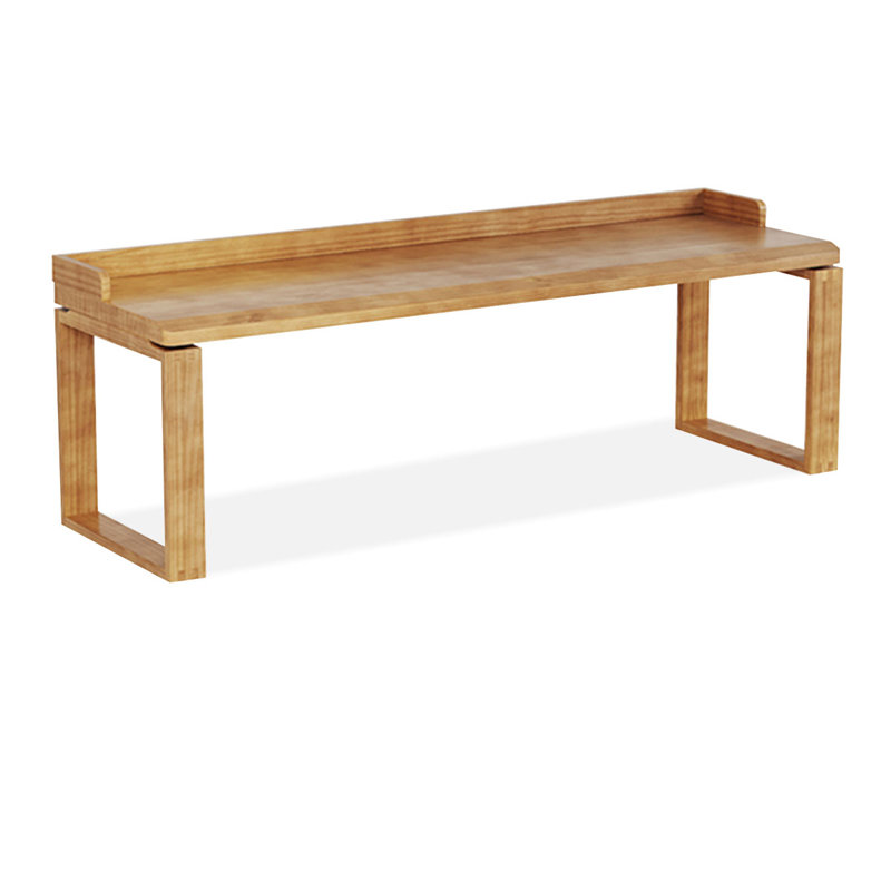 Bureau rectangulaire brun en bois massif, Burlywood, H 29,53 po x l 94,49 po x P 23,62 po