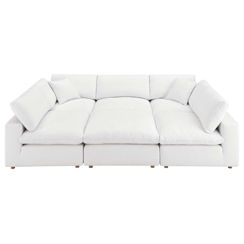Canapé modulaire 6 pièces Commix, Polyester blanc pur