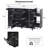 50.7" Kitchen Island With Storage Tilt Trash Can Cabinet And Pull Out Cabinet Organizer, Rolling Kitchen Island On 5 Wheels With Drop Leaf, 2 Drawers, 1Door For Kitchen, Dining Room-1208129256