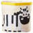 3 Sprouts - Canvas Storage Bin - Laundry and Toy Basket for Baby and Kids - Zebra