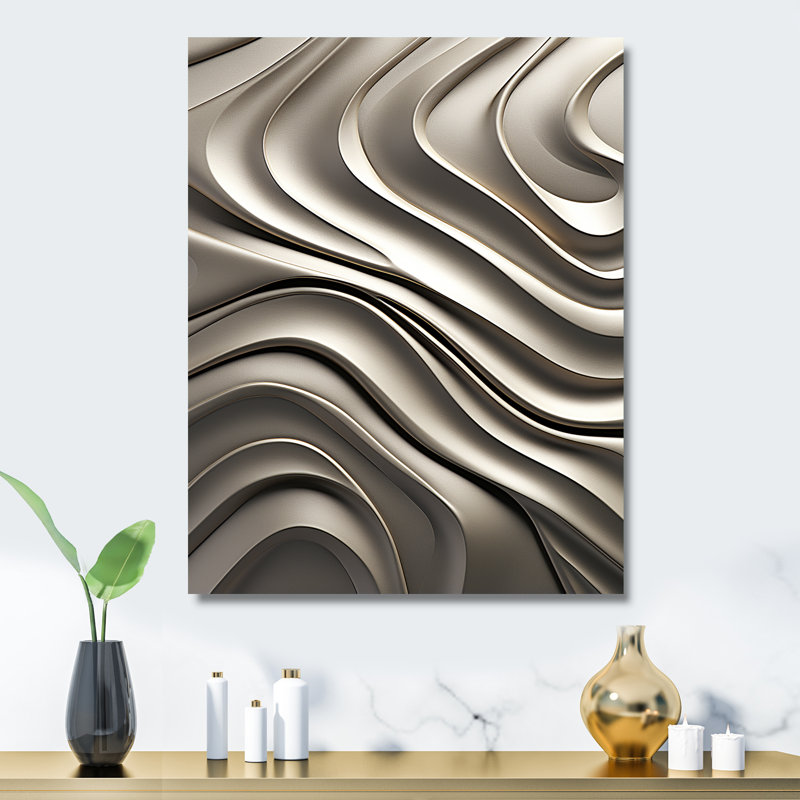 «Abstract Lines In Motion II», reproduction d'art murale abstraite en métal, H 20 po x l 12 po x P 1 po