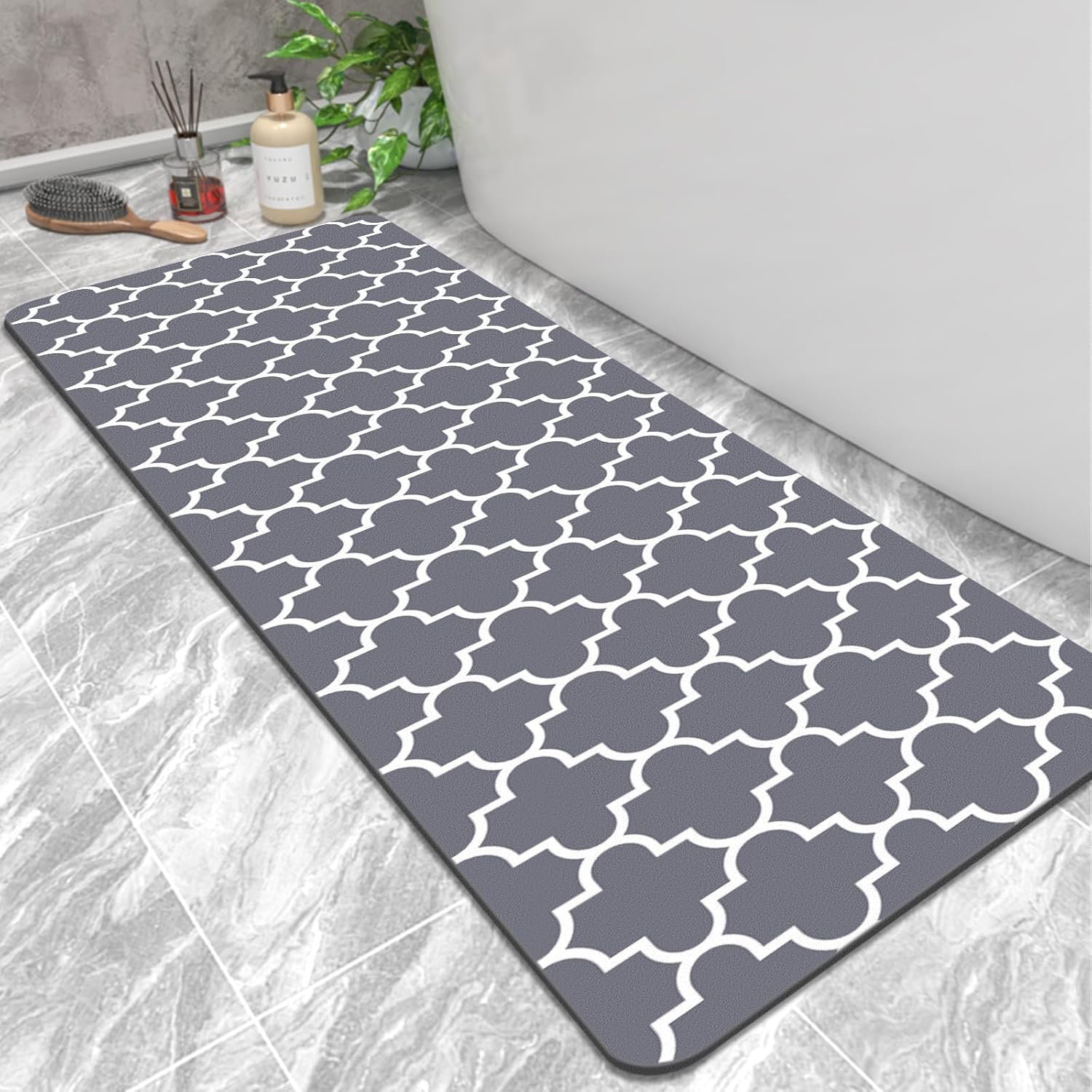 Lark Manor™ Bath Mat Super Absorbent Bathroom Rugs Anti-Slip Quick Dry ...