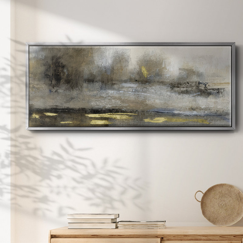 Paysage doré embelli II, H 8 po x l 20 po x P 1,5 po, Argent