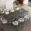 Ensemble de salle à manger rectangulaire avec chaises en tissu 70,8 "à 102,3" Louina-1026249158-1026249016-1026946460