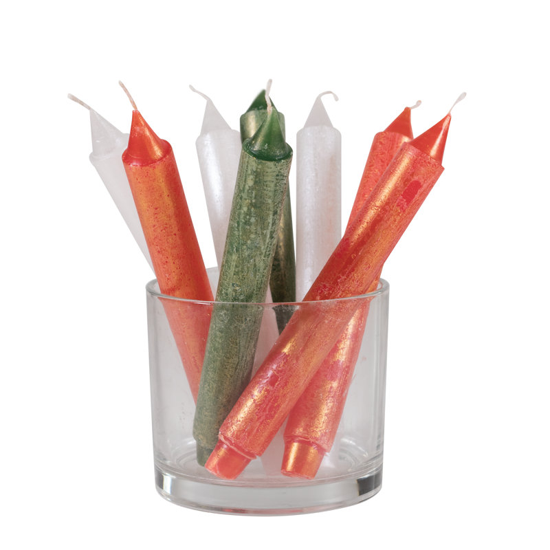 Ritz Unscented Taper Candle, Dark Grey