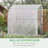 Outdoor Lean To Greenhouse, Walk-In Green House Plant Nursery With Roll-Up Window, PE Cover