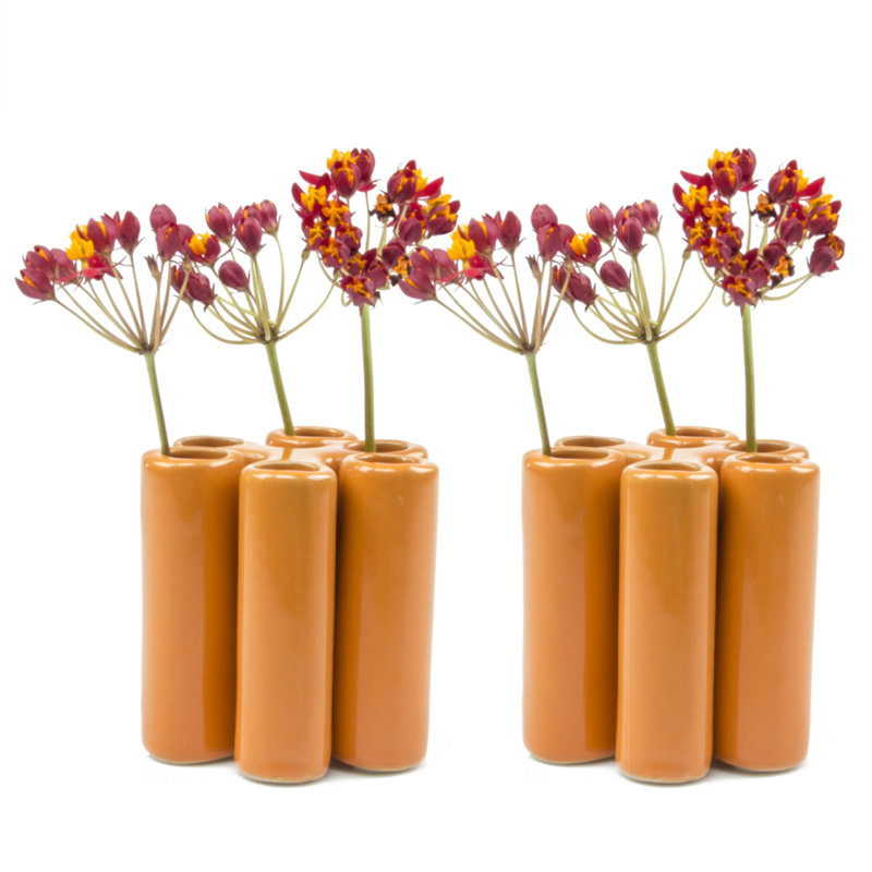 Ceramic Table Vase, Orange