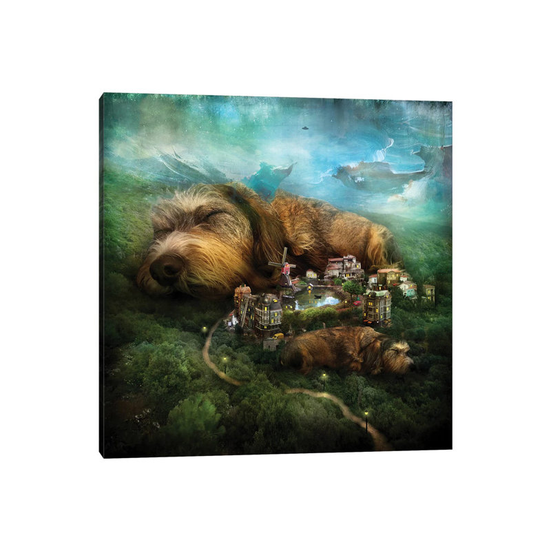Sleeping Dogs by Alexander Jansson - Wrapped Canvas Print, 93.98 cm H x 93.98 cm W x 3.175 cm D