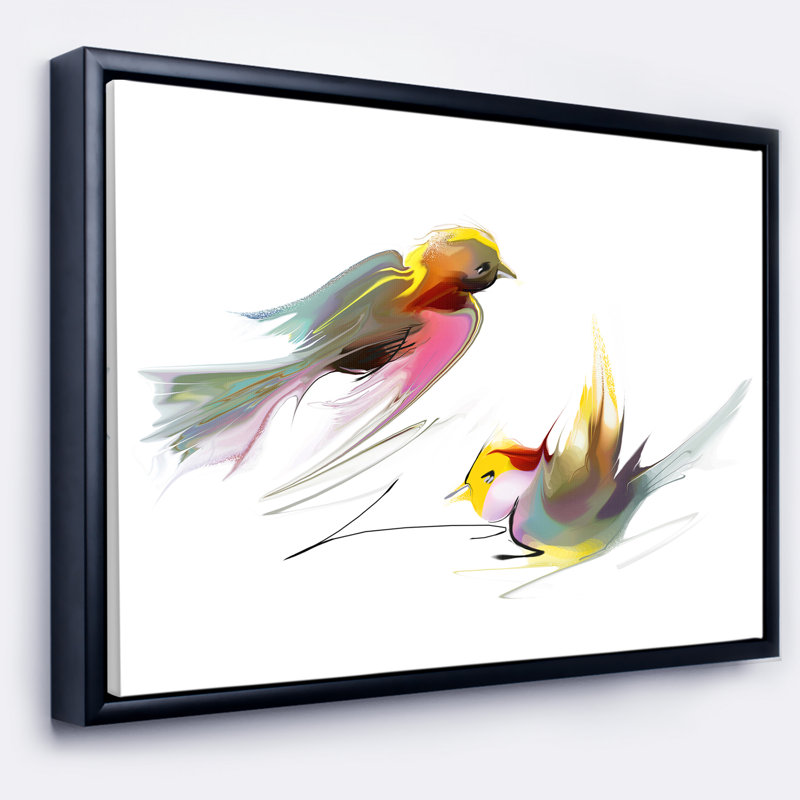 Illustration d'oiseaux volants - reproduction sur toile, H 16 po x l 32 po x P 1 po