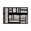 Intersect - Silver par Ellie Roberts - impression sur toile tendue-73146517-73146519-20912685