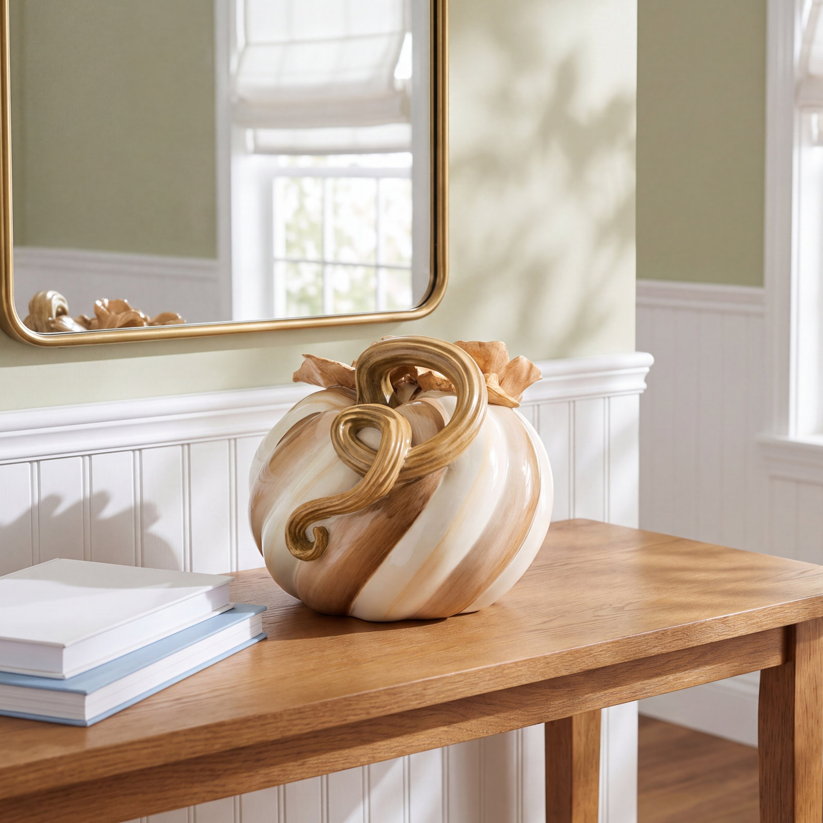 Mocha Swirl Twisted Stem Pumpkin