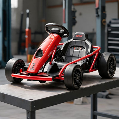 45.2 x 30.2 x 21.2 in Toys Baby Products Ride-On featuring Steel Frame Ride-On with Red and Black