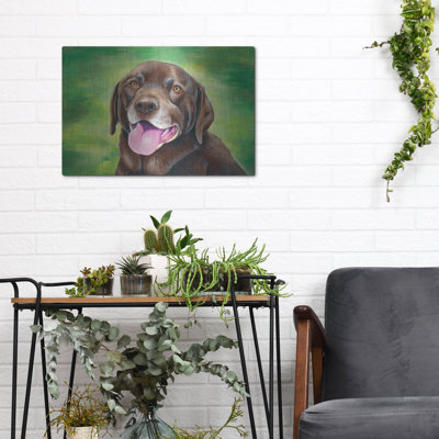 «Chocolate Labrador Retriever Dog» par Rebecca Wang Art