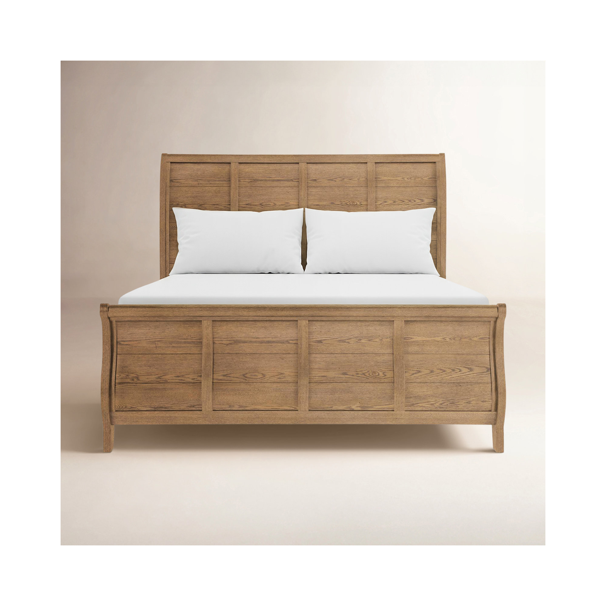 Country Living Sleigh Bed, Brown, King
