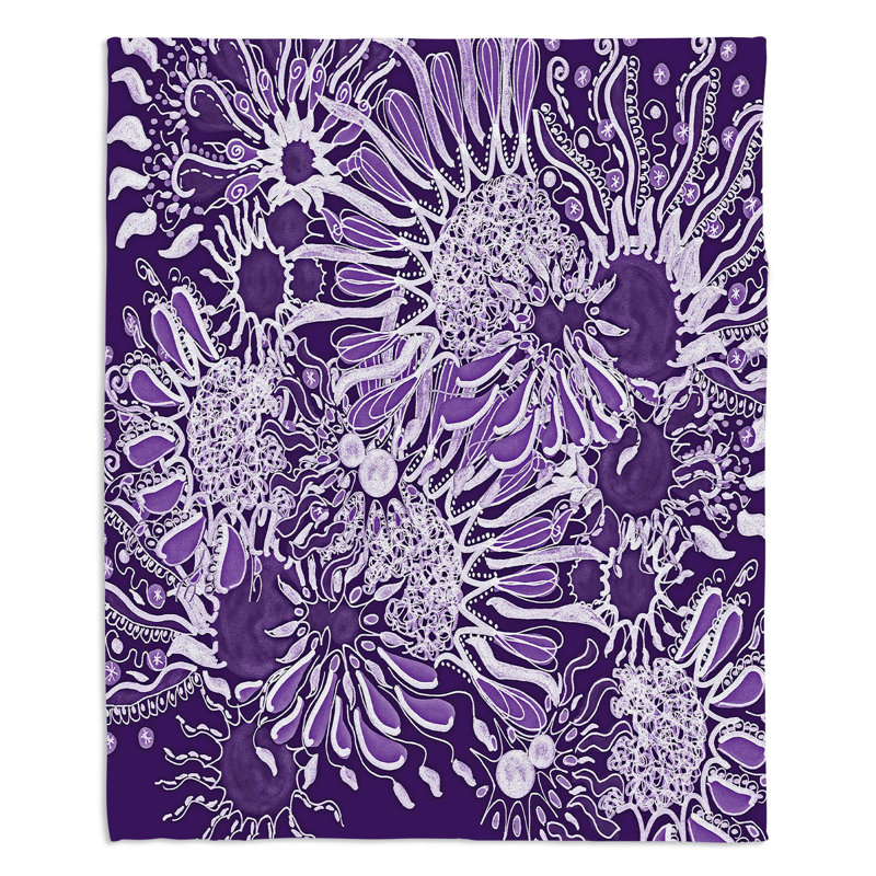  Jeté Many Suns, l 68 po x L 80 po, Mauve