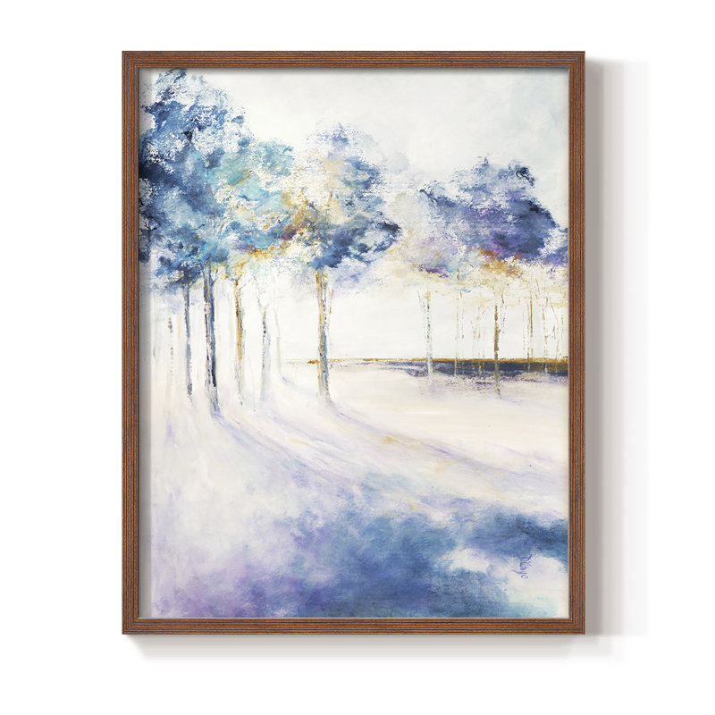«Shadow and Tall Trees», reproduction encadrée - bois massif, H 30 po x l 24 po, Noyer