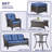 Bonia Wicker 5 - Person Patio Conversation Set with Cushions-1796183817