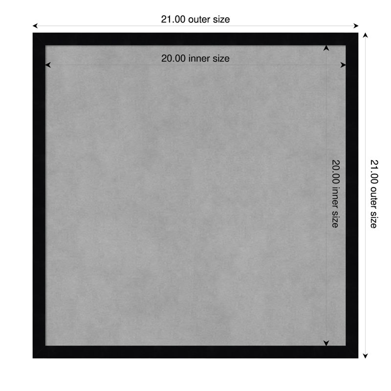 Magnetic Metal Photo Memo Board, 21" H x 21" W