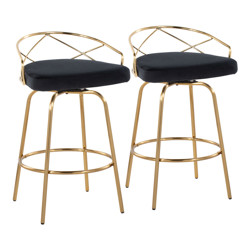 Tabouret de comptoir pivotant 25,25 po Lakyia