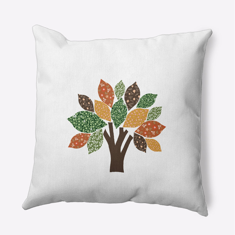 Housse et insert de coussin décoratif en polyester pour intérieur / extérieur E par Design, Vert forêt, 16 po x 16 po