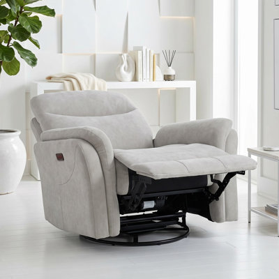 Power Swivel Glider Recliner with Dual USB Ports