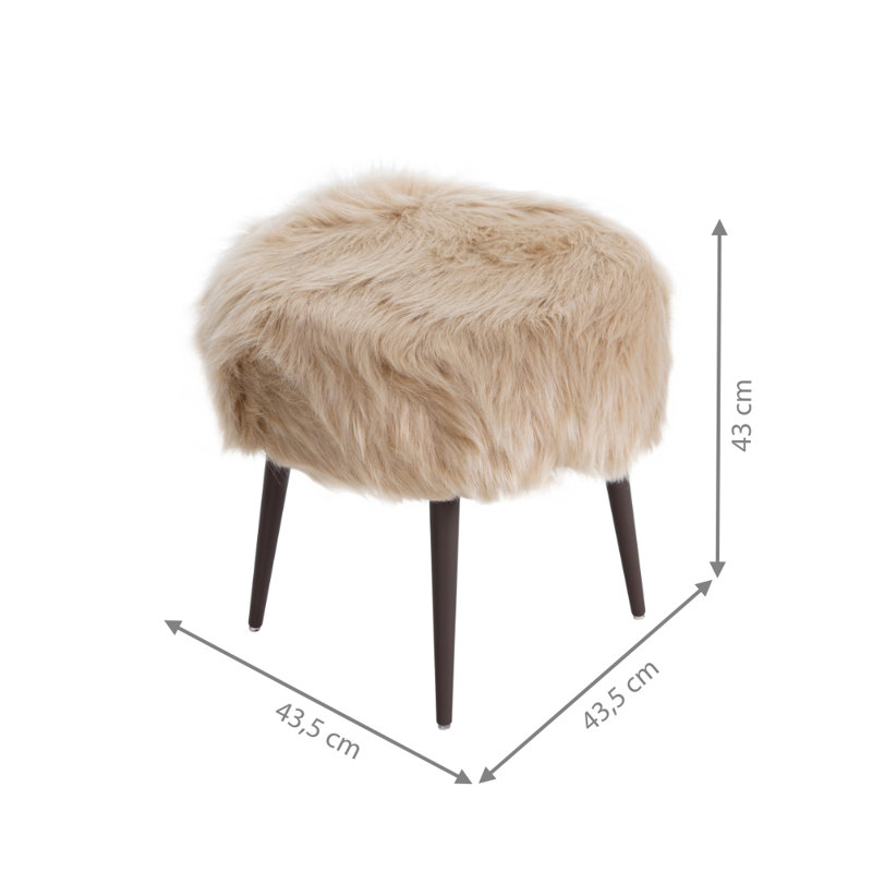 Solid + Manufactured Wood Accent Stool