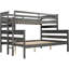 Lit superposé avec - Fabriqué à partir de matériaux de qualité pour lit de chambre à coucher, avec une plateforme en bois durable-1653754988