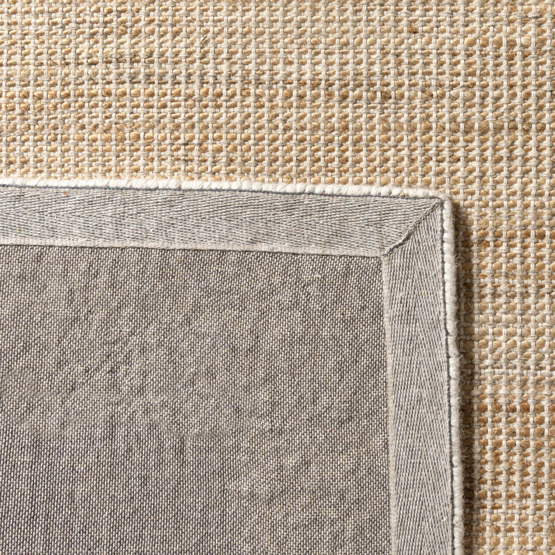 Tapis intérieur en laine tissé à la main Farmhouse, Beige / ivoire, 7 pi 9 po x 9 pi 9 po