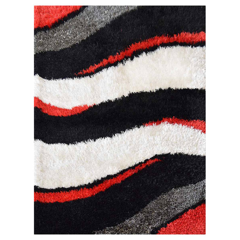 Latravia Hand Tufted Shag Polyester Eco-Friendly Area Rugs - Rectangle, Multicolor, Contemporary Modern Design, High Pile Thick Handmade Anti Skid Area Rugs for Living Room, Bed Room