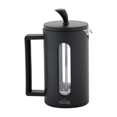 Cafetière French Press 600 ml (20 oz) en verre borosilicaté 304 avec filtre en acier inoxydable noir