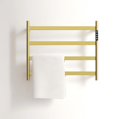 4-Bar Wall-Mounted Electric Towel Warmer with Timer