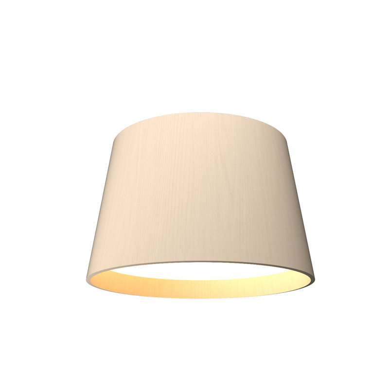 Plafonnier encastré 1 lumière DEL Cônico, Cappuccino biologique, H 10,92 po x l 17,55 po x P 17,55 po